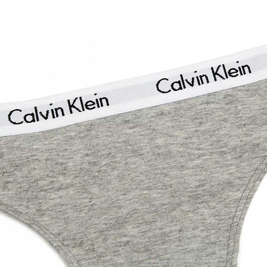 Calvin Klein Mujer Tanga Blanco Gris - Haga un click en la imagen para cerrar